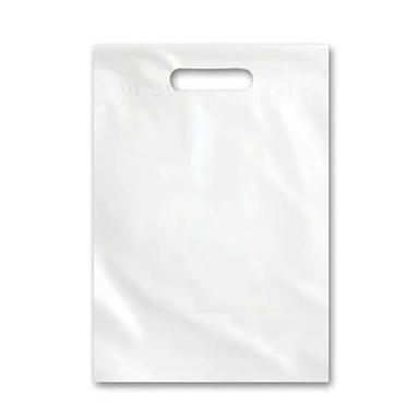 White Non Woven D Cut Shopping Bag