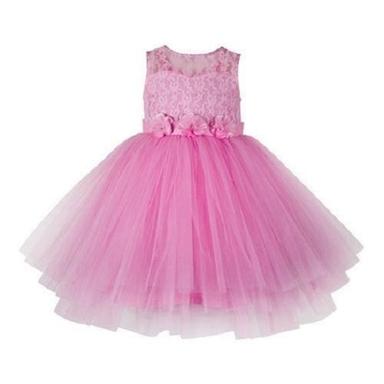 Pink Color Netted Printed Pattern Trendy Baby Girls Frock For Party Wear Age Group: 8-10