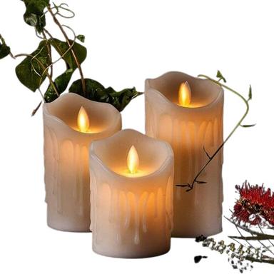Environment Friendly Round White Led Candle